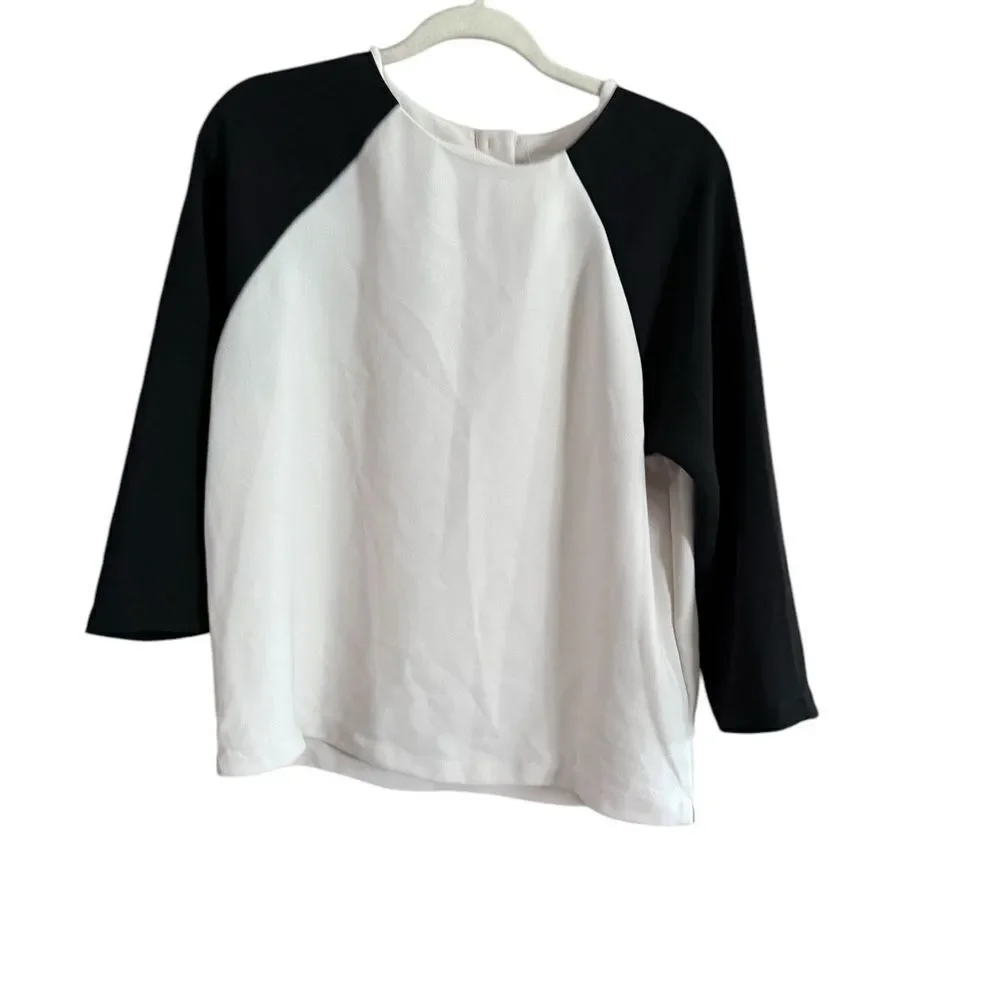 J Crew Size 6 Black and White Color Block